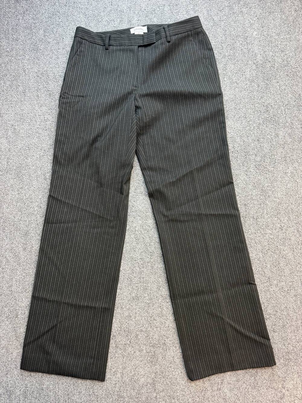 Calvin Klein Womens Size 6 Black Pinstripe Straight Leg Dress Pants Career